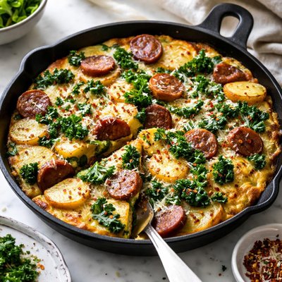 Image of Potato Sausage and Kale Frittata