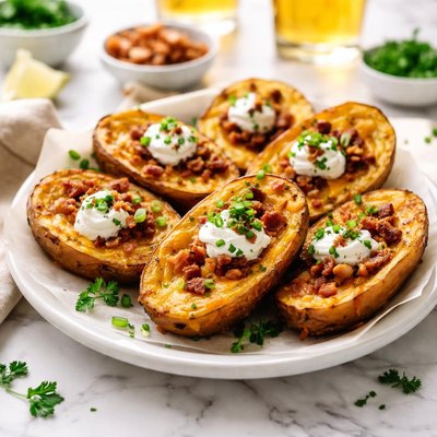 Image of Potato Skins with Cheese and Bacon