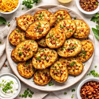 Image of Potato Slices with a Cheese Crust