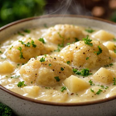 Image of Potato Soup with Butter Dumplings