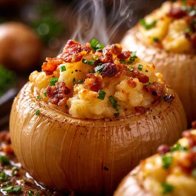Image of Potato Stuffed Baked Onions