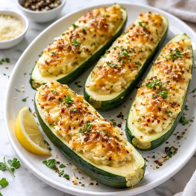 Image of Potato Stuffed Zucchini