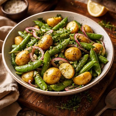 Image of Potato Sugar Snap Pea Salad