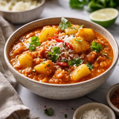 Image of Potato Tomato Coconut Masala