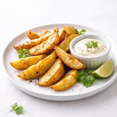 Image of Potato Wedges with Cilantro Lime Mayonnaise