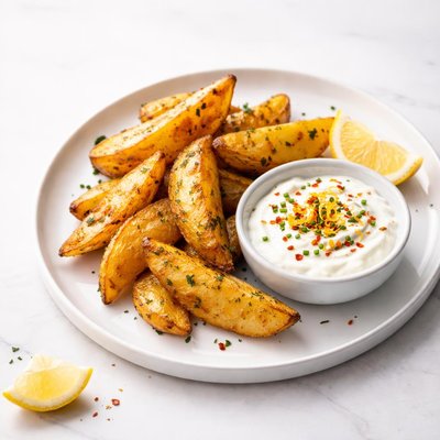 Image of Potato Wedges with Lemon Chilli Sour Cream