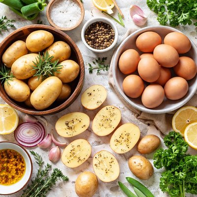 Image of Potatoes and Eggs