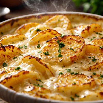 Image of Potatoes Baked in Cream