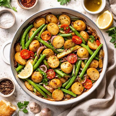 Image of Potatoes in Green Beans