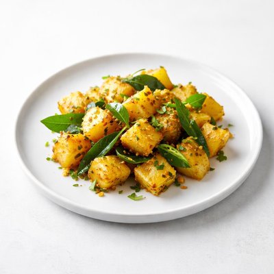 Image of Potatoes with Fresh Curry Leaves Bhaji