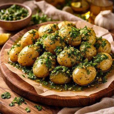 Image of Potatoes with Green Sauce