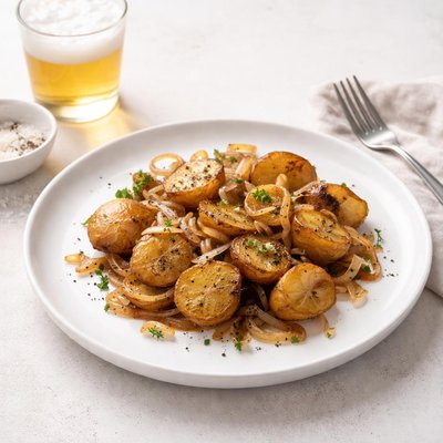 Image of Potatoes with Onions and Beer