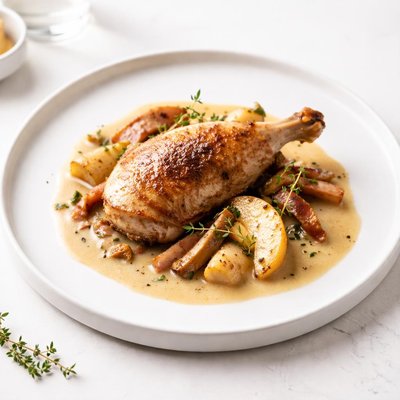 Image of Poulet Au Cidre Chicken in Cider and Calvados