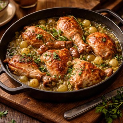 Image of Poulet Au Verjus Chicken with Verjus