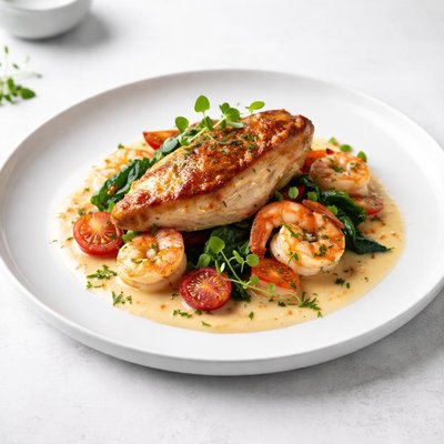 Image of Poulet Aux Crevettes Chicken with Shrimp