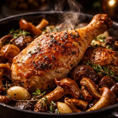 Image of Poulet Roti with Wild Mushrooms