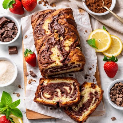 Image of Pound Cake with Swirled Chocolate