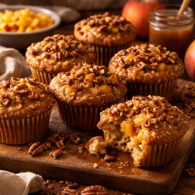 Image of Praline Peach Muffins
