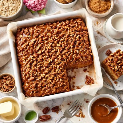 Image of Praline Topped Oatmeal Cake