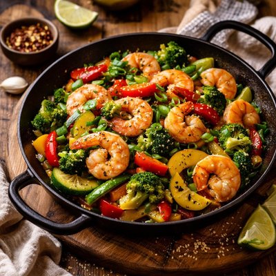 Image of Whole30 Prawn and Vegetable Stir Fry