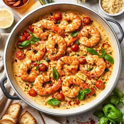 Image of Prawns Amaretto