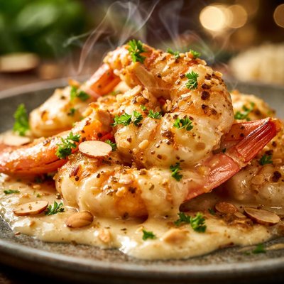 Image of Prawns with Almond Sauce