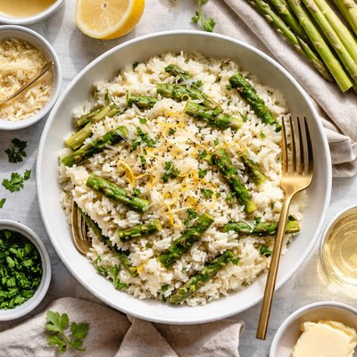 Image of Pressure Cooker Asparagus Risotto