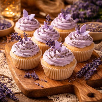 Image of Pretty Little Lavender Fairy Cakes Cupcakes