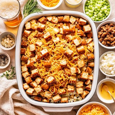 Image of Pretzel Beer Cheese Stuffing