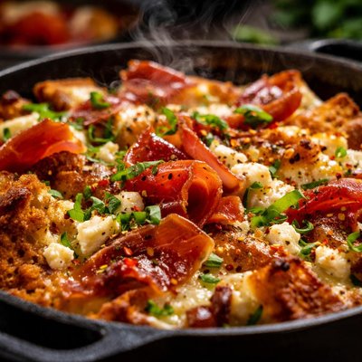 Image of Prosciutto Feta Cheese Strata