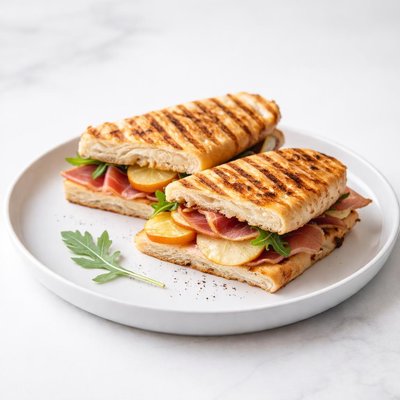 Image of Prosciutto Nectarine and Fontina Panini