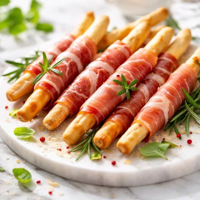 Image of Prosciutto Wrapped Breadsticks