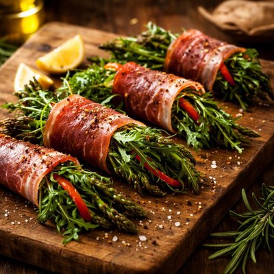 Image of Prosciutto Wrapped Greens