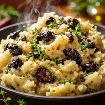 Image of Provencial Black Olive and Fresh Thyme Mashed Potatoes