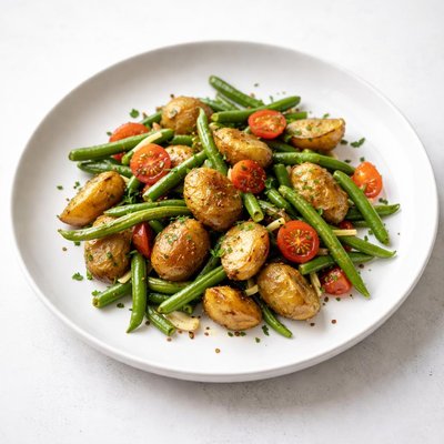 Image of Provencial Style Potatoes and Green Beans
