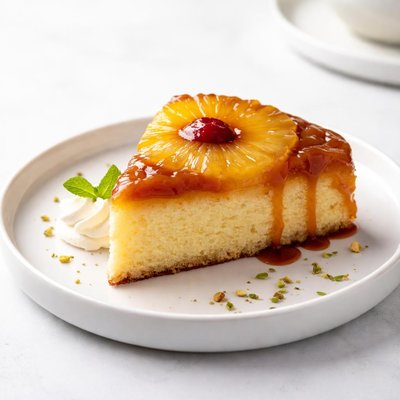 Image of Pudding Glazed Pineapple Upside Down Cake