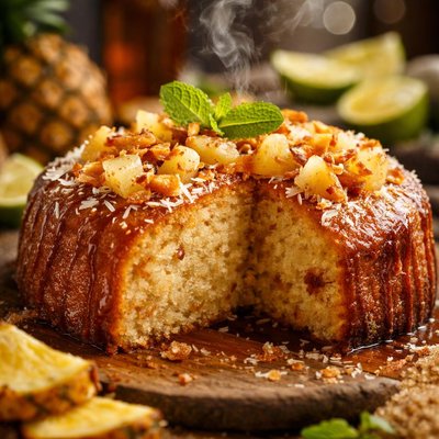 Image of Puerto Rican Pineapple Rum Cake