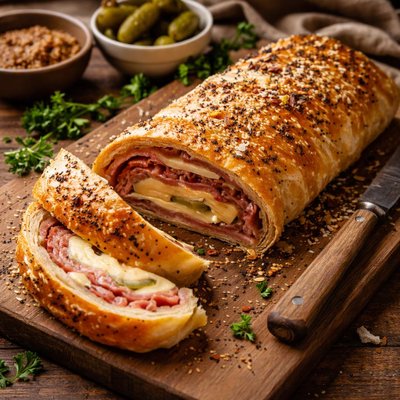 Image of Puff Pastry Everything Deli Roll