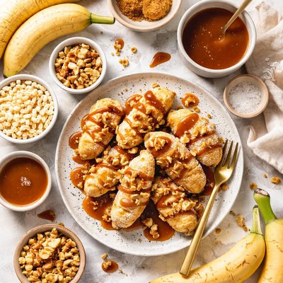 Image of Puffed Bananas and Caramel