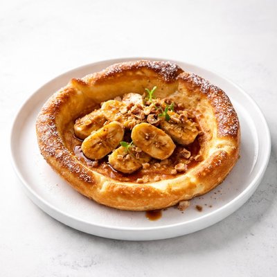 Image of Puffy Pancake with Nutty Banana Butterscotch