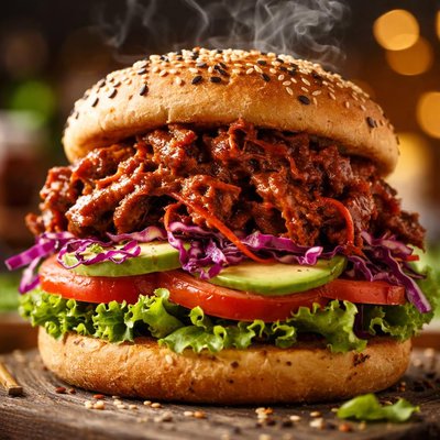 Image of Whole30 Pulled Pork Burger
