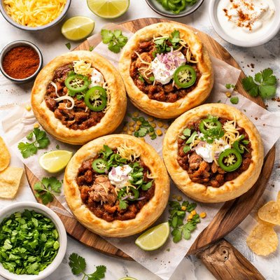 Image of Pulled Pork Chili in Biscuit Bowls