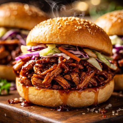 Image of Pulled Pork in Bbq Sauce Mini Sandwiches