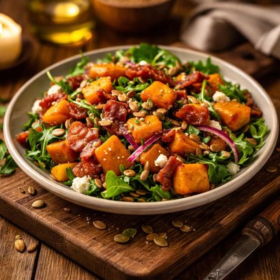 Image of Pumpkin and Bacon Salad