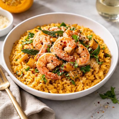 Image of Pumpkin and Shrimp Risotto