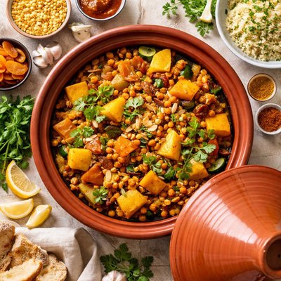 Image of Pumpkin and Split Pea Tagine