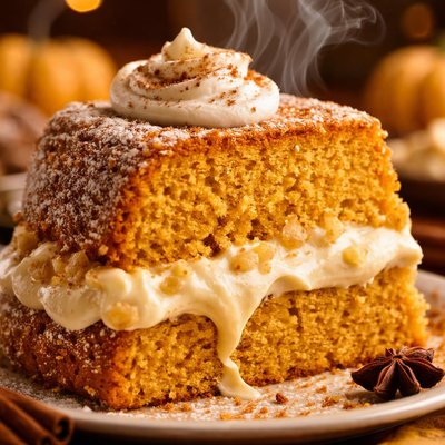 Image of Pumpkin Angel Food Cake with Creamy Ginger Filling