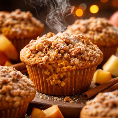 Image of Pumpkin Apple Muffins with Streusel Topping