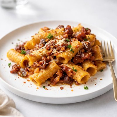 Image of Pumpkin Bacon and Sundried Tomato Pasta Bake