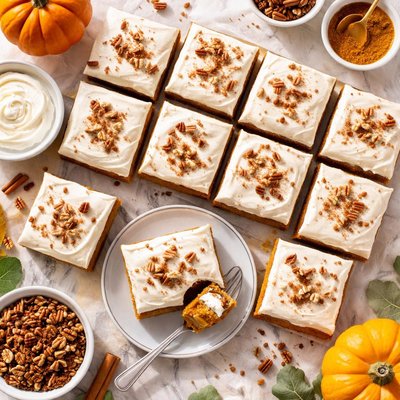 Image of Pumpkin Bars W Cream Cheese Frosting